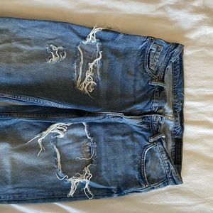 All Saints Ripped Thigh crop jeans